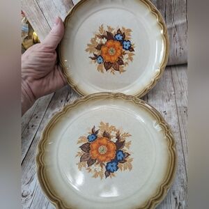 Vintage Mikasa Manor House Medley lunch or salad plates (4)